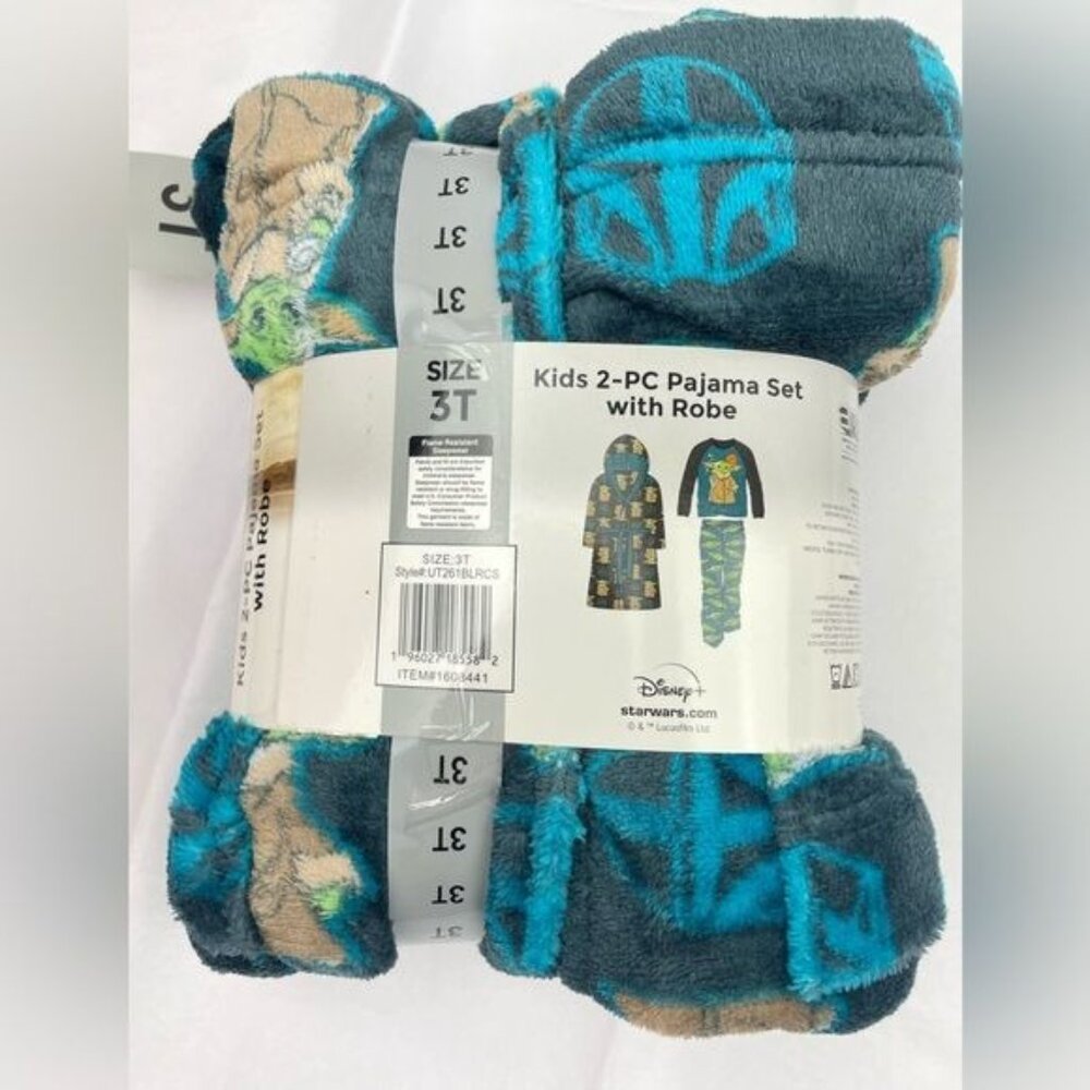 DISNEY Star Wars Kids' 2-piece Pajamas with Robe long Sleeve Size 3T - Picture 2 of 9